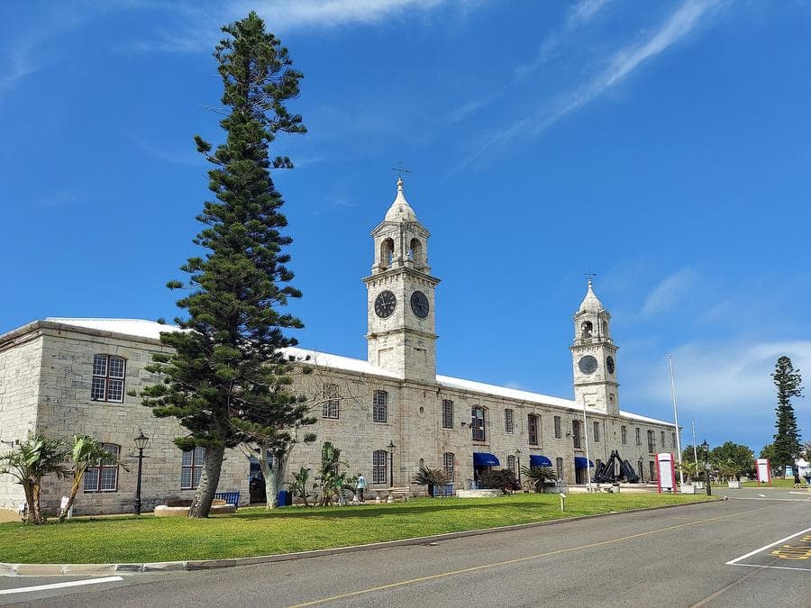 Clock towers of the Royal Naval Dockyard in Sandys