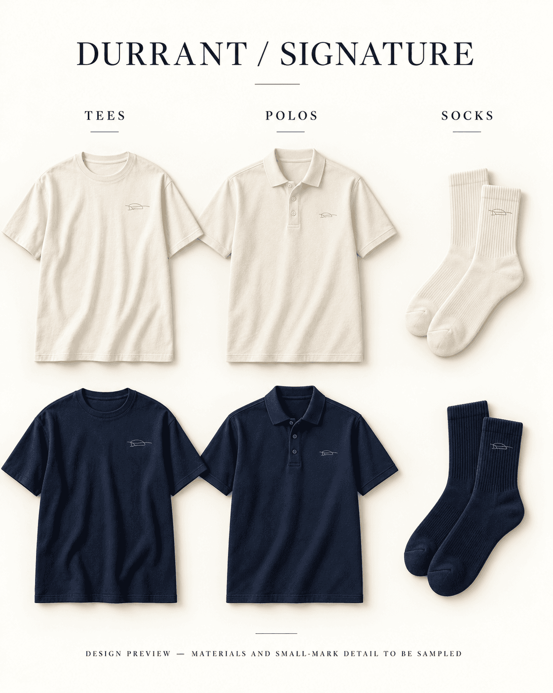 Signature Polo — Cream design concept