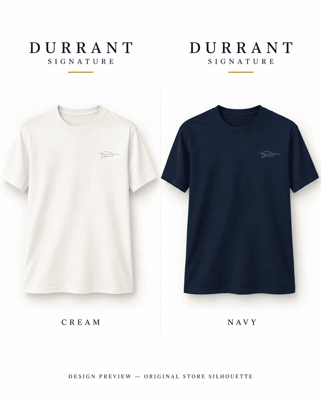 Signature Tee — Cream design concept